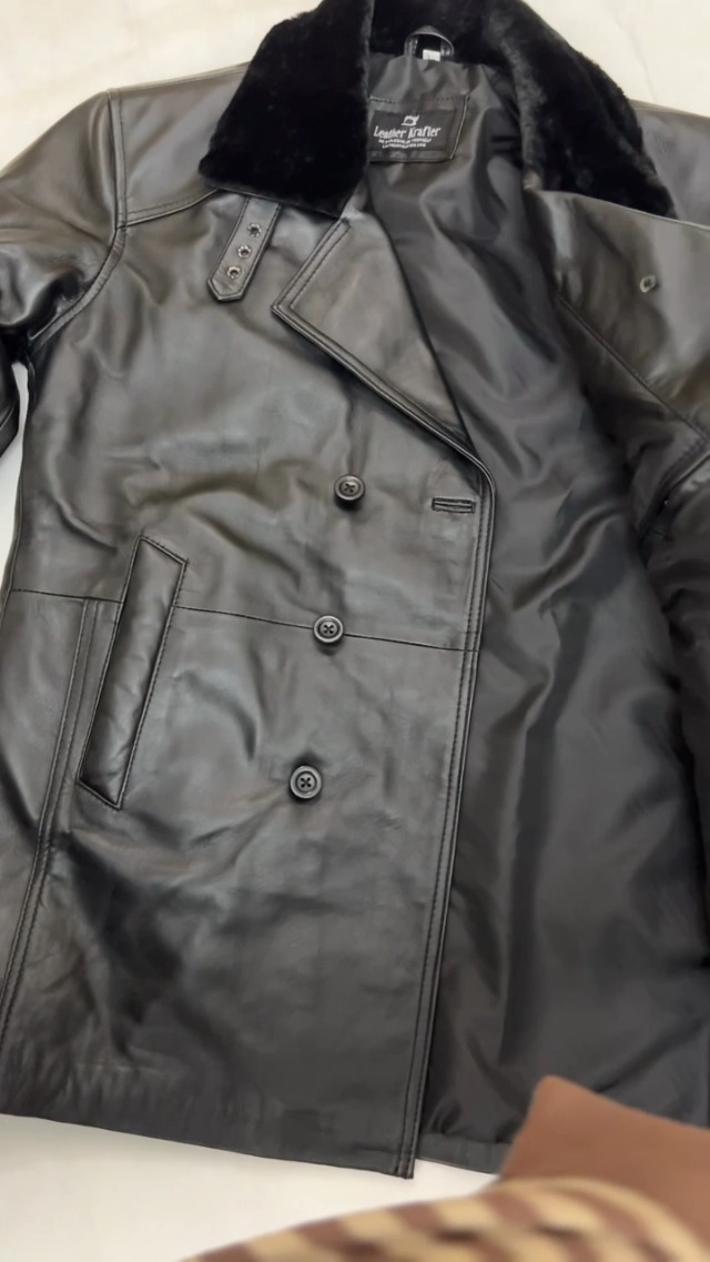 Leon K RE 9 Black Coat Real Leather Jacket (US, Alpha, X-Small